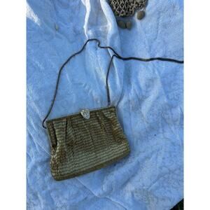 La Regale Women's Clutch Gold Beaded Strap Clutch Glam Party Purse